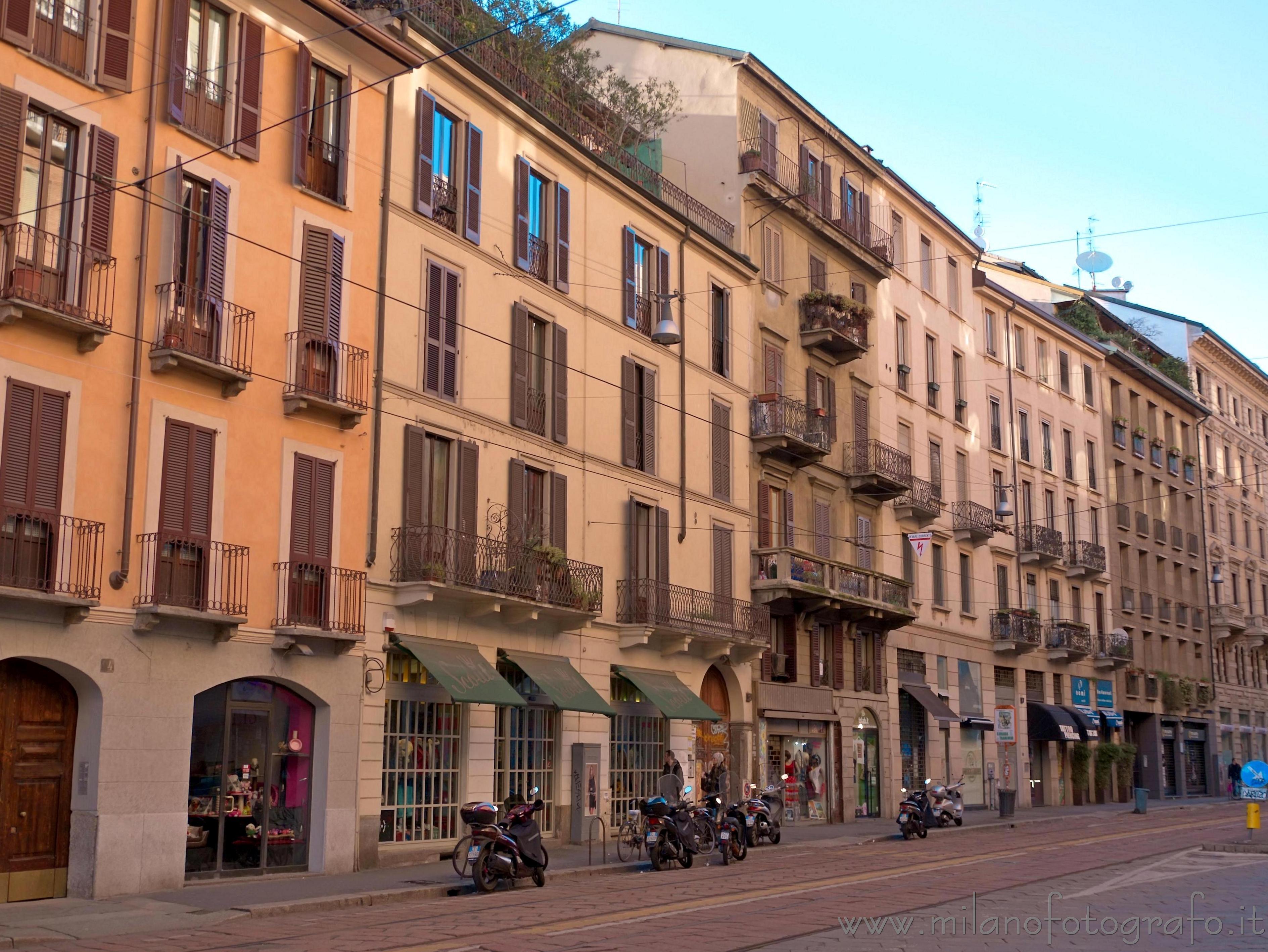 Milan (Italy) - Typical street Corso di Porta Ticinese